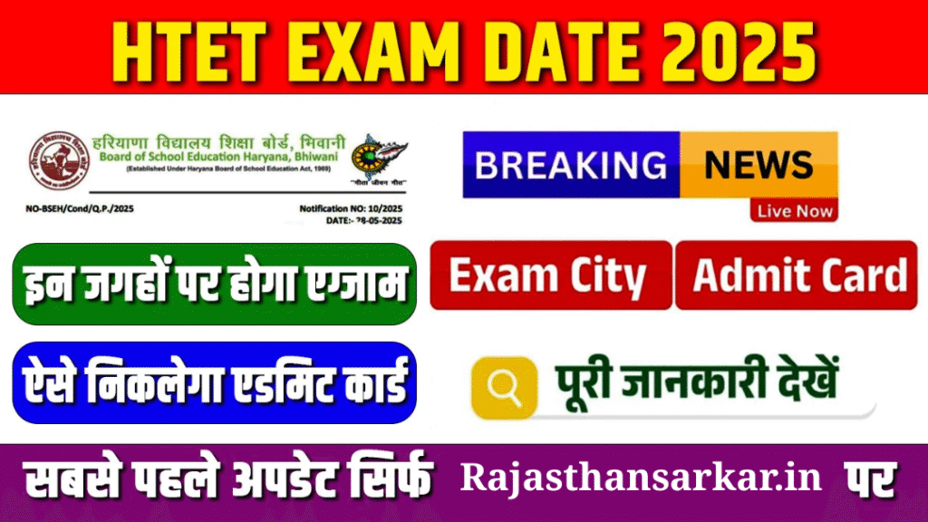HTET Exam Date Admit Card 2025