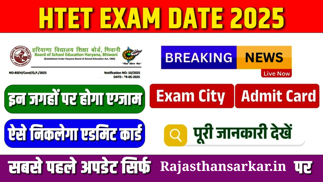 HTET Exam Date Admit Card 2025