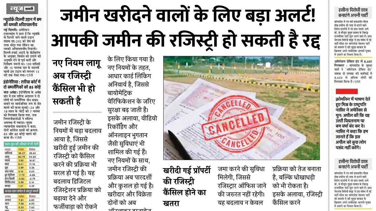 2025 की नई ज़मीन रजिस्ट्री नियम
